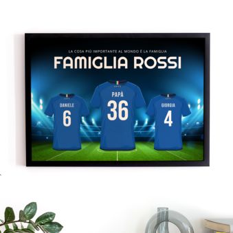 Poster Personalizzato per la Famiglia con Maglie da Calcio
