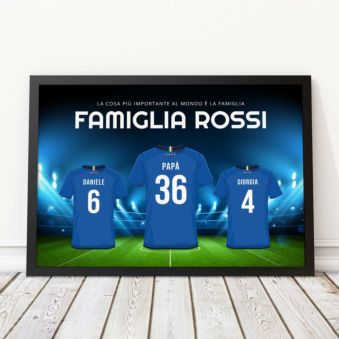Poster Personalizzato per la Famiglia con Maglie da Calcio