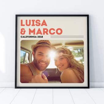 Poster Personalizzato in Stile Copertina di Vinile