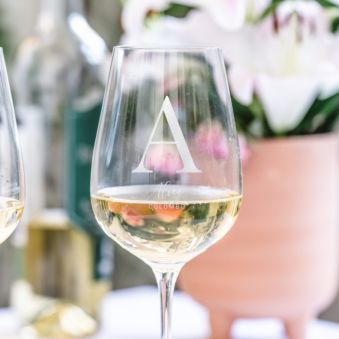 Calice da Vino Personalizzato con Monogramma