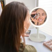 Specchio per Trucco con Luce e Ventilatore