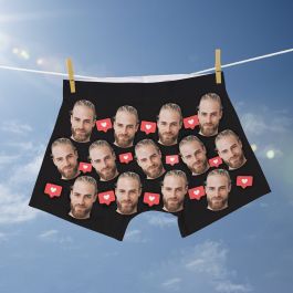 Generico Mutande Uomo Personalizzate con Foto,Boxer Personalizzati Divertenti con Foto-Regali per Fidanzati e Mariti per Natale, Compleanni e San Valentino,S-XXL