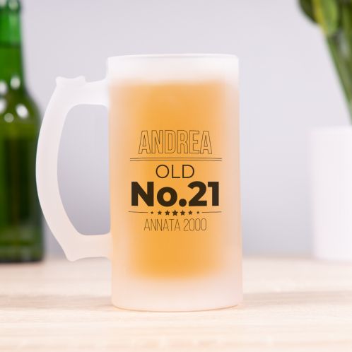 Boccale Da Birra Personalizzato YourSurprise Con Incisione Laser - 49 Cl, Altezza 20 Cm, Lavabile In Lavastoviglie, Regalo Perfetto Per Compleanni E Occasioni Speciali