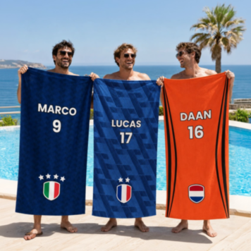 Asciugamano Personalizzato con Nome e Numero Mondiali