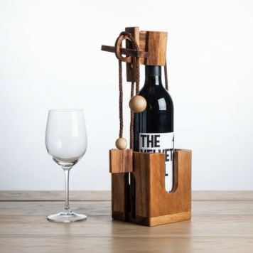 Rompicapo in Legno per Bottiglie di Vino