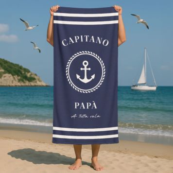 Telo Mare Personalizzato Nautico con Testo