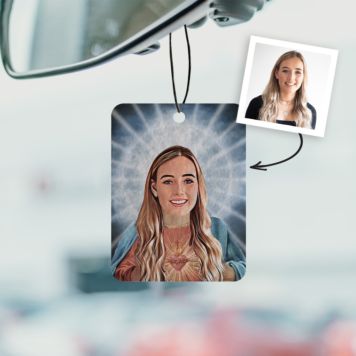Profumatore Auto Personalizzato con Aureola e Faccia
