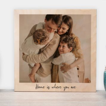 Stampa su Legno con Foto in Stile Polaroid