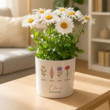 Vaso Personalizzato con Fiori di Nascita