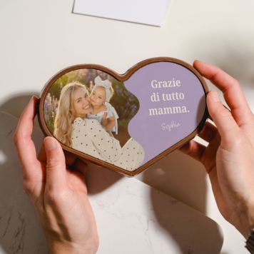 Cioccolatini Personalizzati Cuore con Foto e Testo