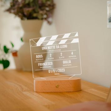 Lampada LED Personalizzata Ciak Cinematografico
