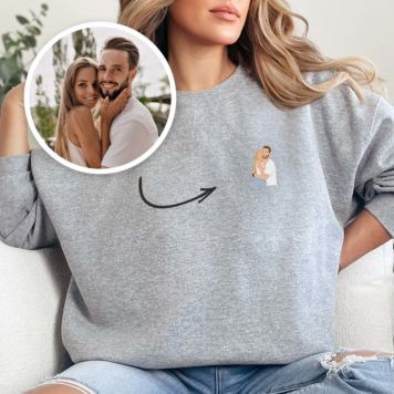 Felpa Personalizzata con piccola Illustrazione