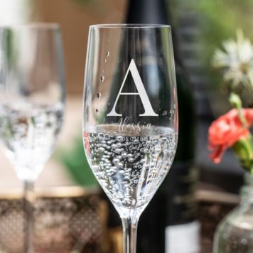Flute da Champagne Personalizzato con Monogramma