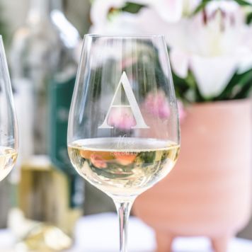 Calice da Vino Personalizzato con Monogramma