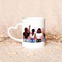 Tazza Personalizzata con Illustrazione di Amiche e Testo