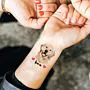 Set di 6 Tatuaggi Personalizzati con Faccia e Testo