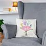Federa Cuscino Personalizzata Mazzo di Fiori con Impronta della Mano