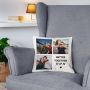 Federa per Cuscino Personalizzata con 3 Foto e Testo