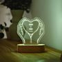 Lampada LED Cuore Personalizzata con Mani e Nome