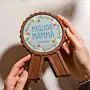 Cioccolato Personalizzato Medaglia con Fiori e Testo