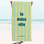 Telo Mare Personalizzato Vintage con Testo
