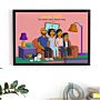 Quadro Personalizzato Illustrazione di Famiglia Cartoni Animati