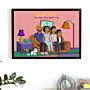 Quadro Personalizzato Illustrazione di Famiglia Cartoni Animati