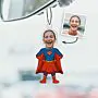 Profumatore Auto Personalizzato Supereroina con Faccia Set da 2
