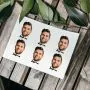 Set di 6 Tatuaggi Personalizzati con Faccia e Testo