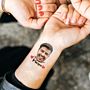 Set di 6 Tatuaggi Personalizzati con Faccia e Testo