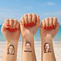 Set di 6 Tatuaggi Personalizzati con Faccia e Testo