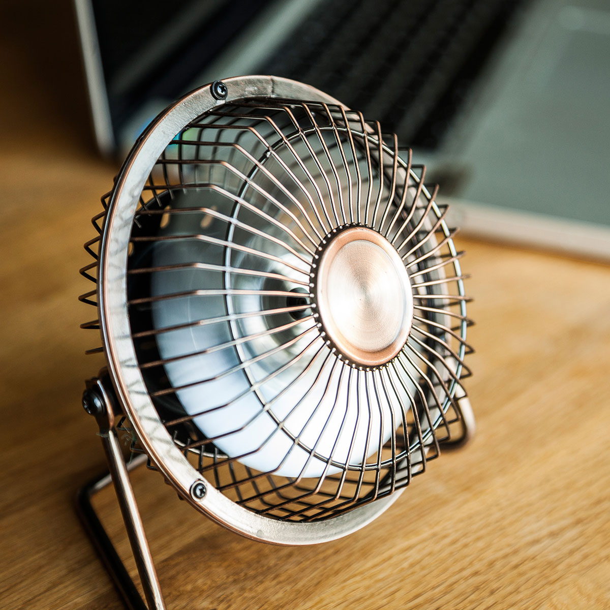 Ventilatore USB da scrivania in bronzo
