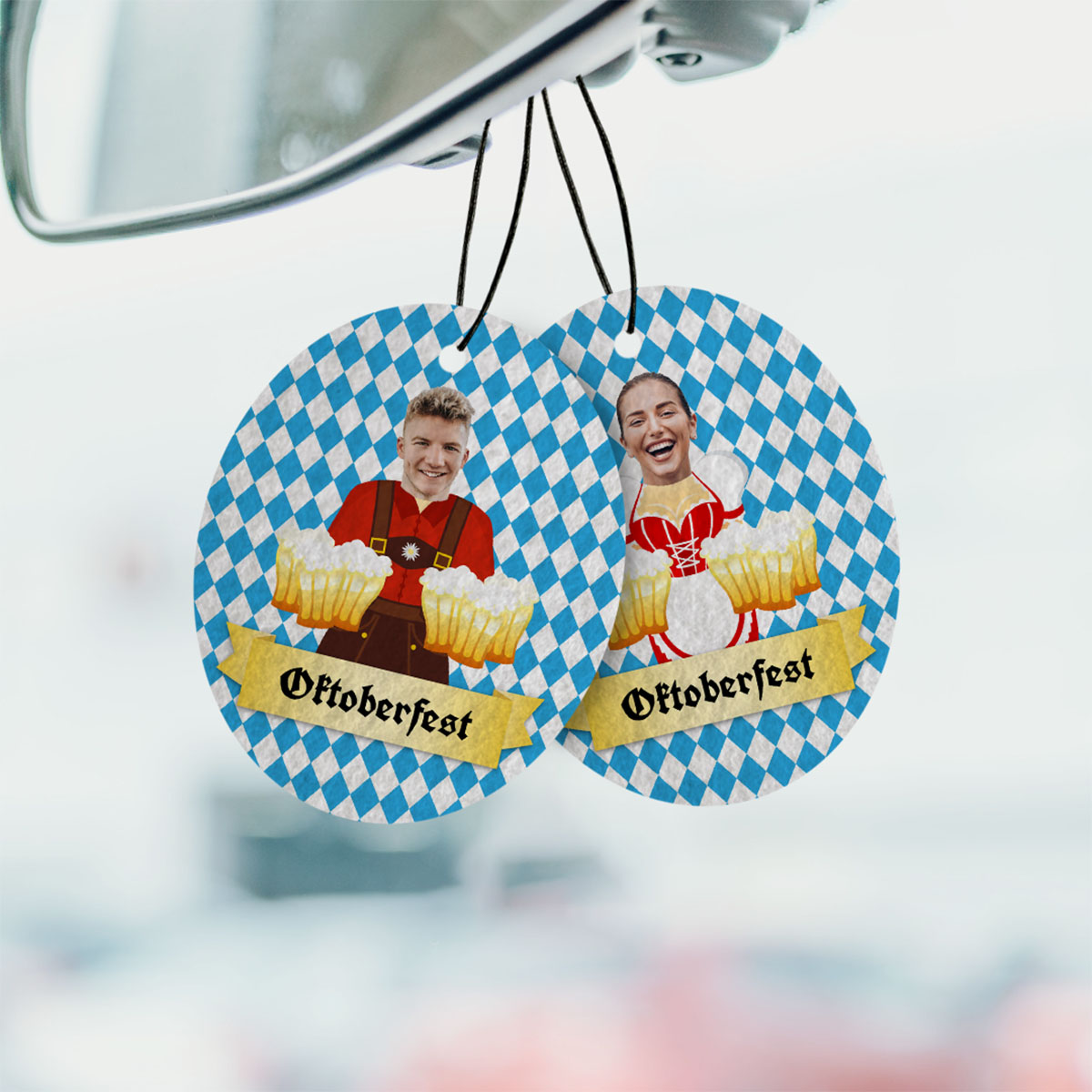 Profumatore Auto Personalizzato Oktoberfest Set da 2, Regali Foto, Regali Divertenti, Regali Romantici, Regali di Matrimonio, Regalini, Regalo, Idee Regalo