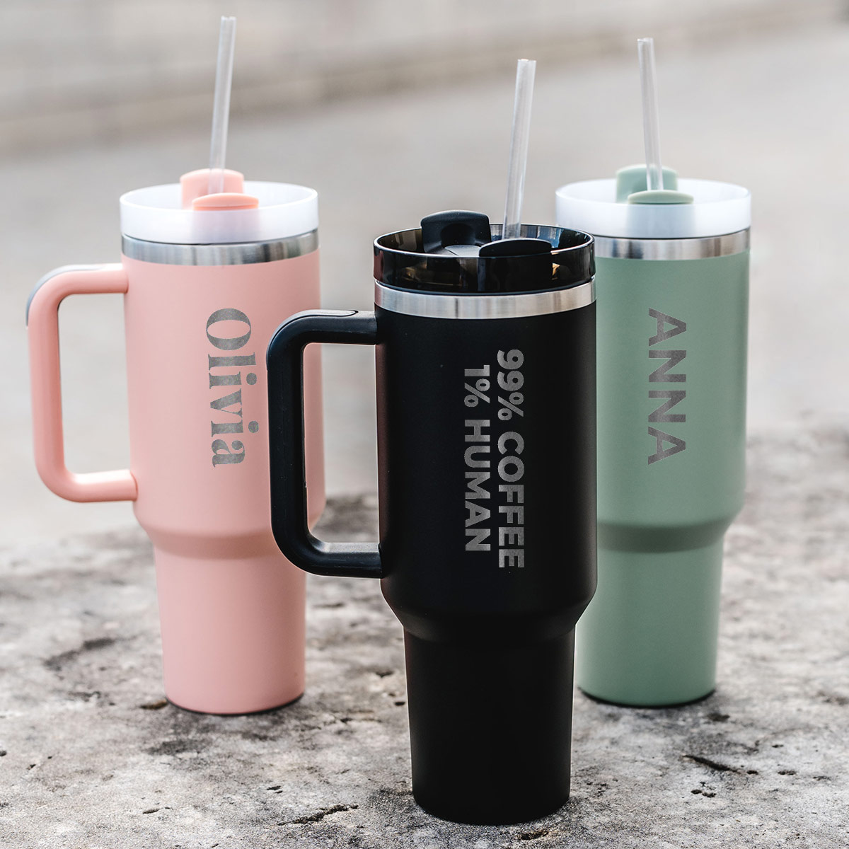 Bicchiere Personalizzato con Cannuccia e Testo