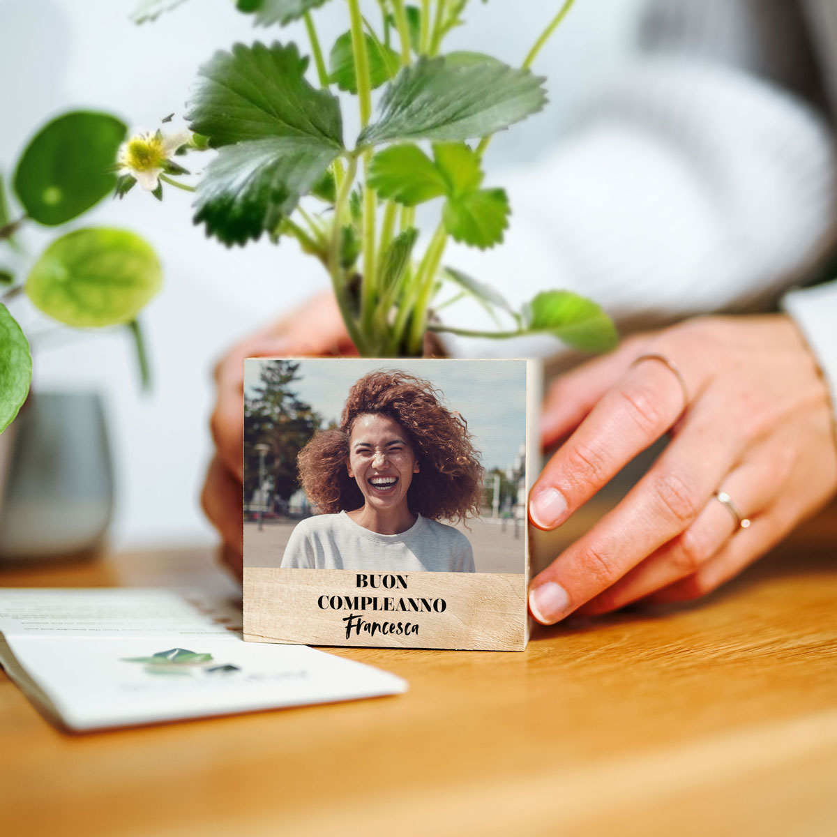 Ecocube Personalizzato con Foto Grande e Testo