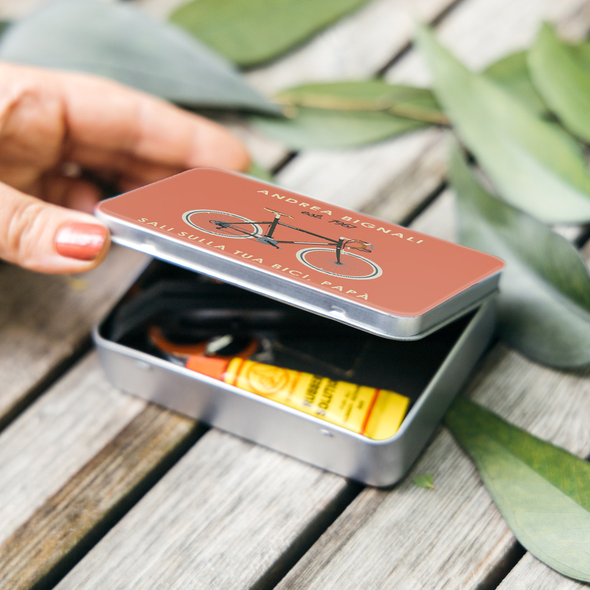 Kit di Riparazione per Bici Personalizzato con Testo