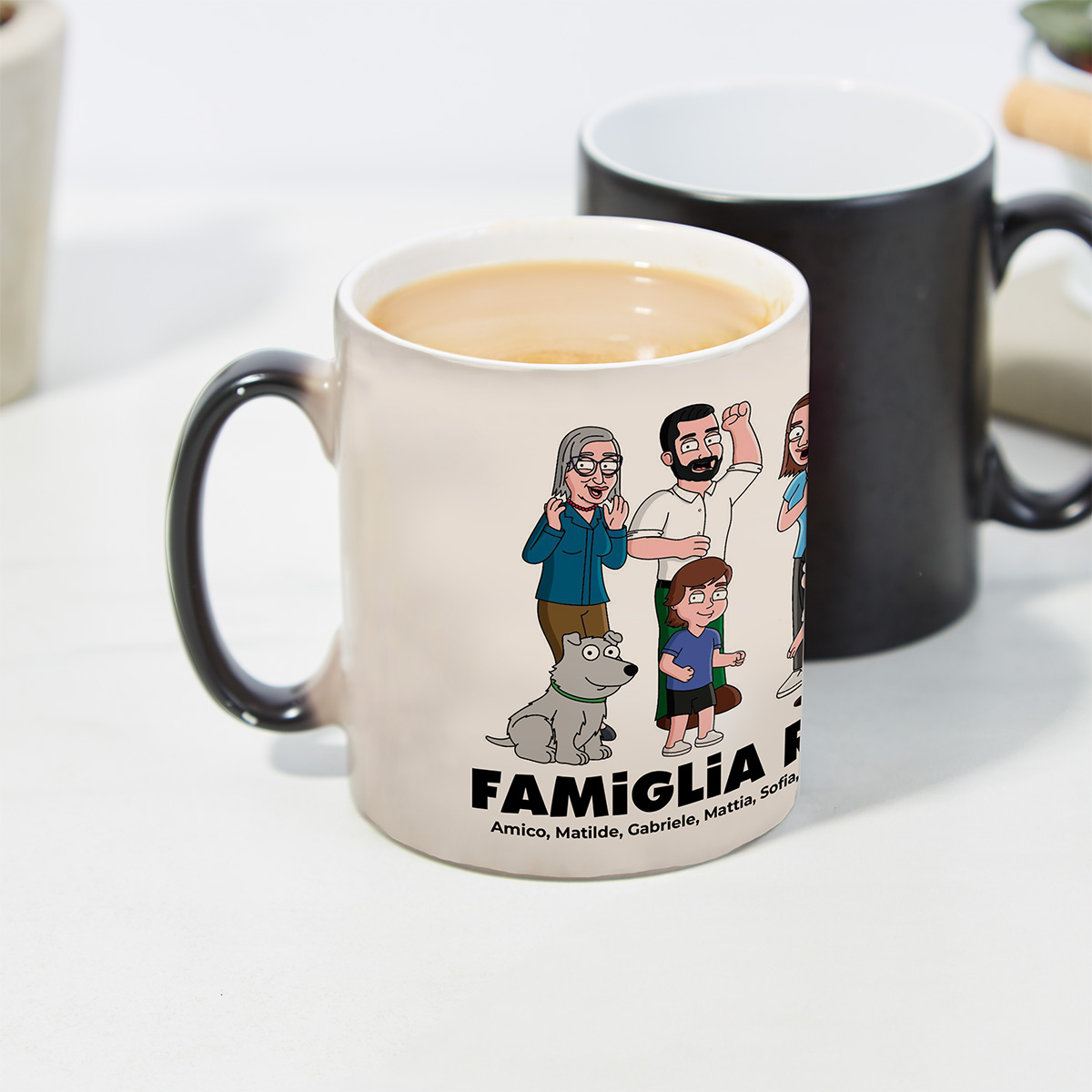 Tazza Personalizzata con Illustrazione Famiglia Serie Animata, Regali di Compleanno, Regali per Lui, un Amico, il Fratello, Regali per il Papà, Regali Divertenti, Regali Romantici, Regali di Matrimonio, Regalini, Regalo, Idee Regalo