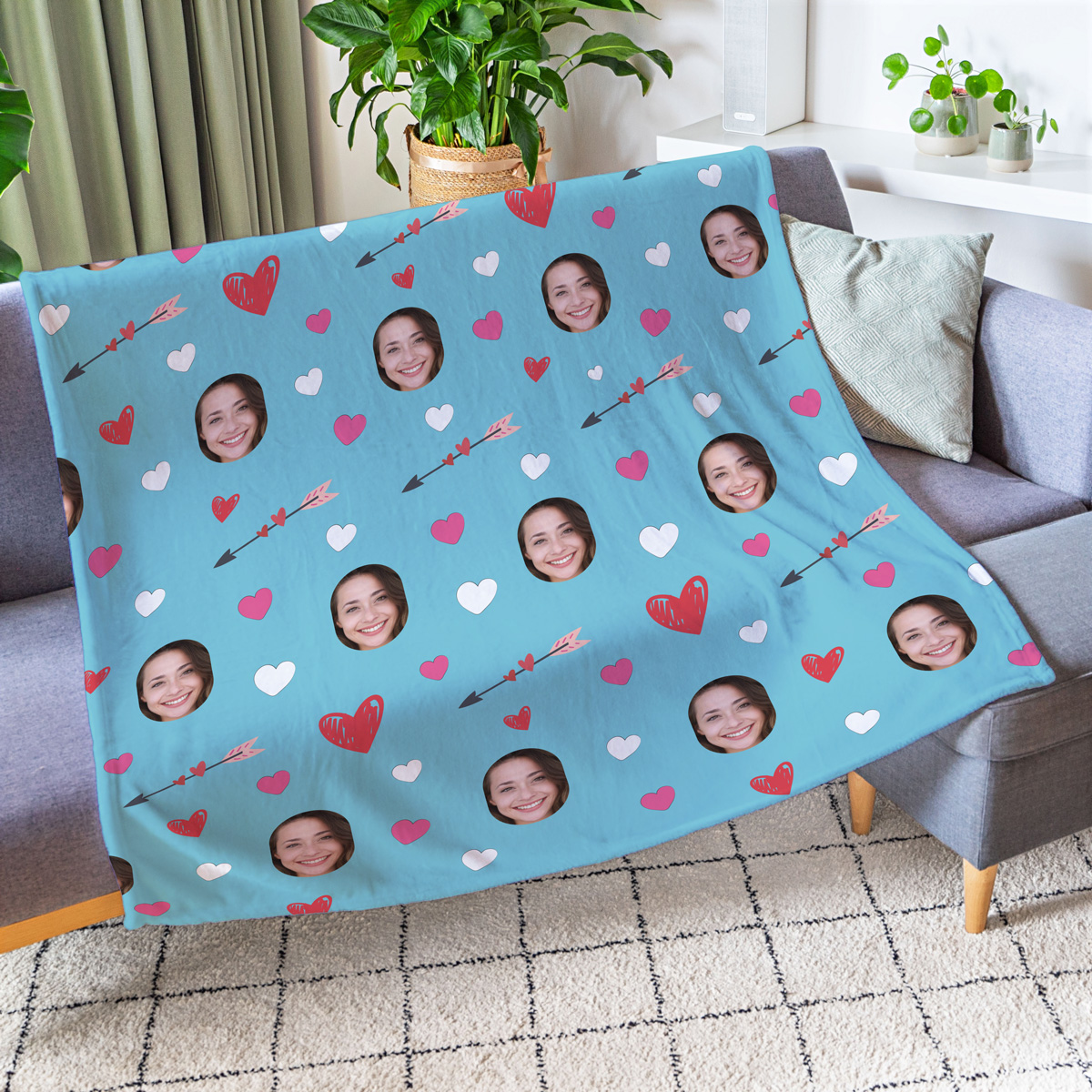 Copertina Multi-Faccia con Diversi Sfondi, Personalizzabile, Regali Foto, Regali Romantici, Regali di Matrimonio, Regalo, Idee Regalo