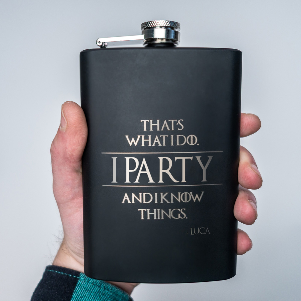 Fiaschetta personalizzabile I Know Things