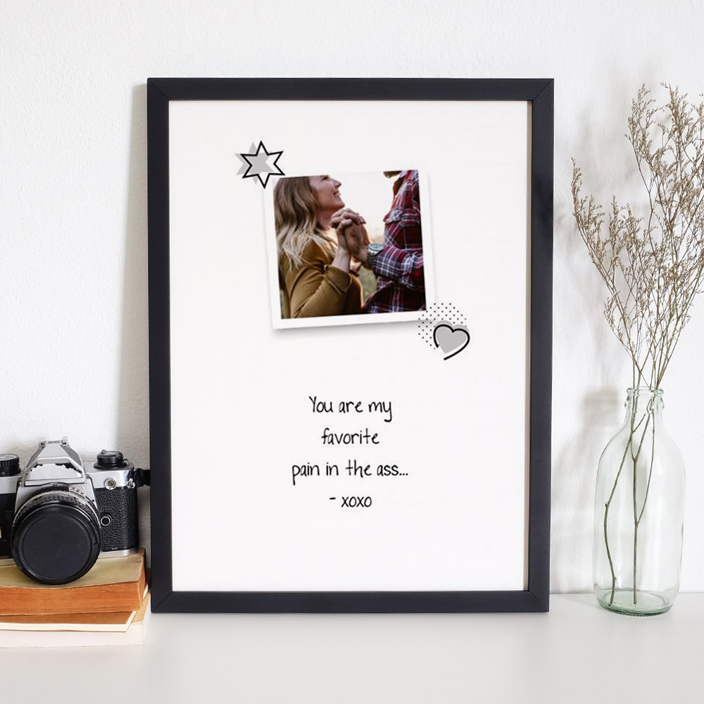 Poster personalizzabile con foto e citazione