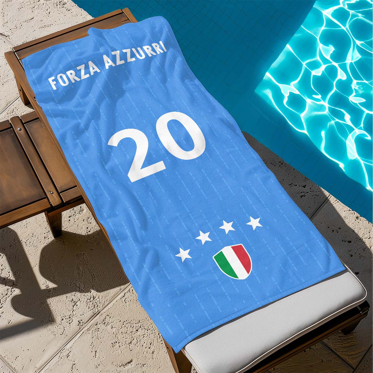 Telo Mare Personalizzato Europei di Calcio, Festa del Papà, Regali di Compleanno, Regali per Lui, un Amico, il Fratello, Regali per il Papà, Regali Divertenti, Regalini, Regalo, Idee Regalo