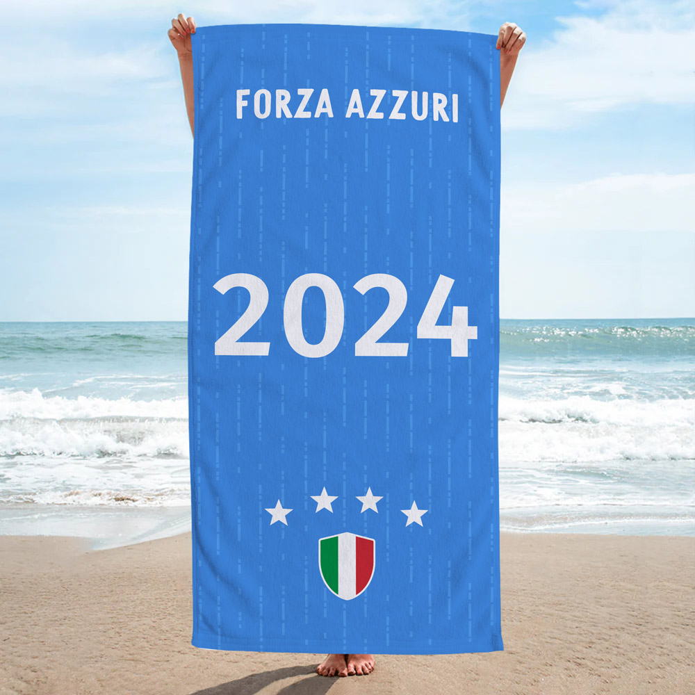 Telo Mare Personalizzato Europei di Calcio, Regali di Compleanno, Regali per Lui, un Amico, il Fratello, Regali per il Papà, Regali Divertenti, Regalini, Regalo, Idee Regalo