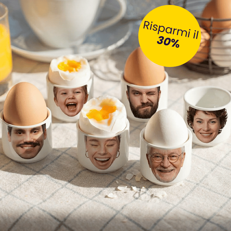 Set regalo 6 portauova con volto, Regalo, Idee Regalo
