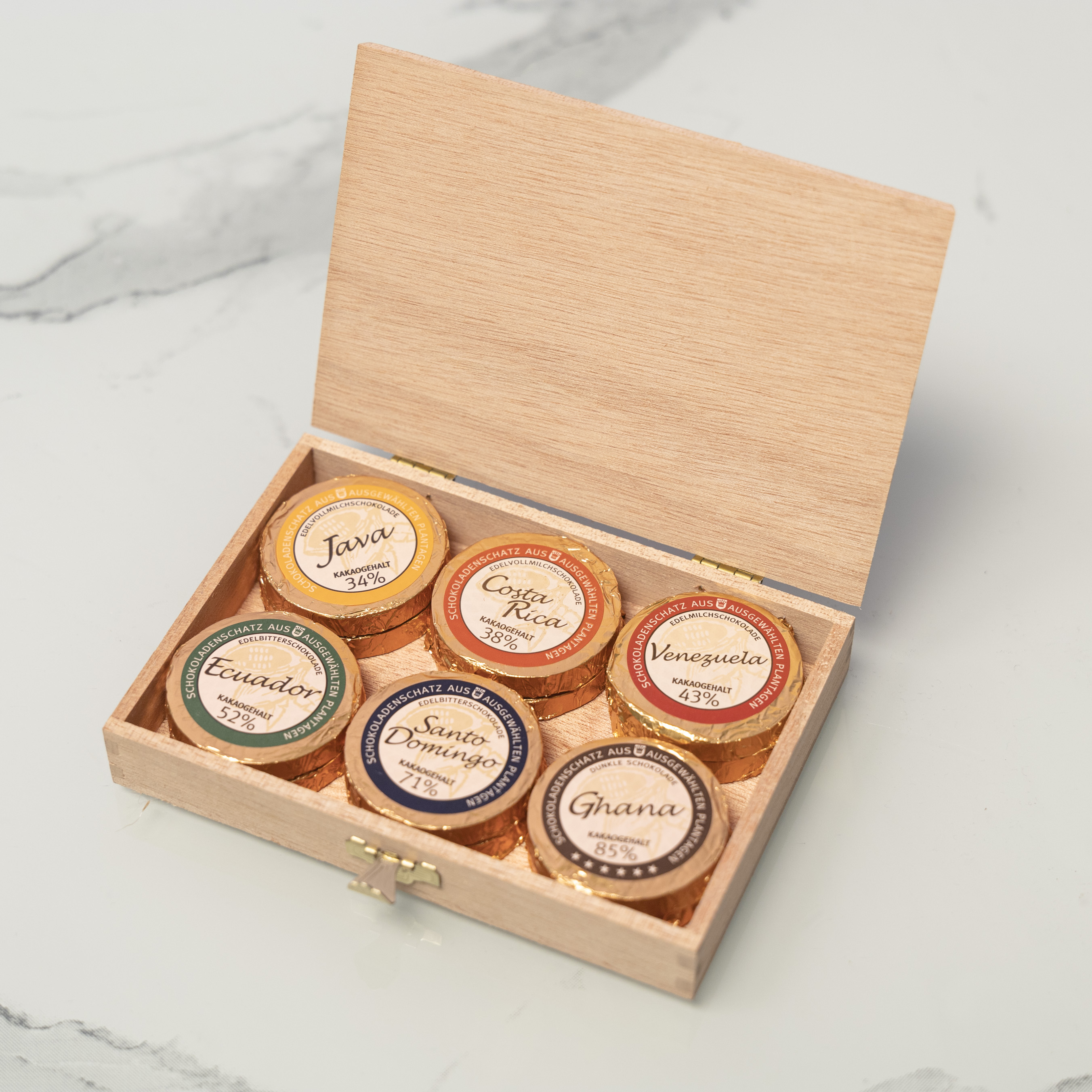 Scatola in Legno Personalizzata con Dobloni d'Oro