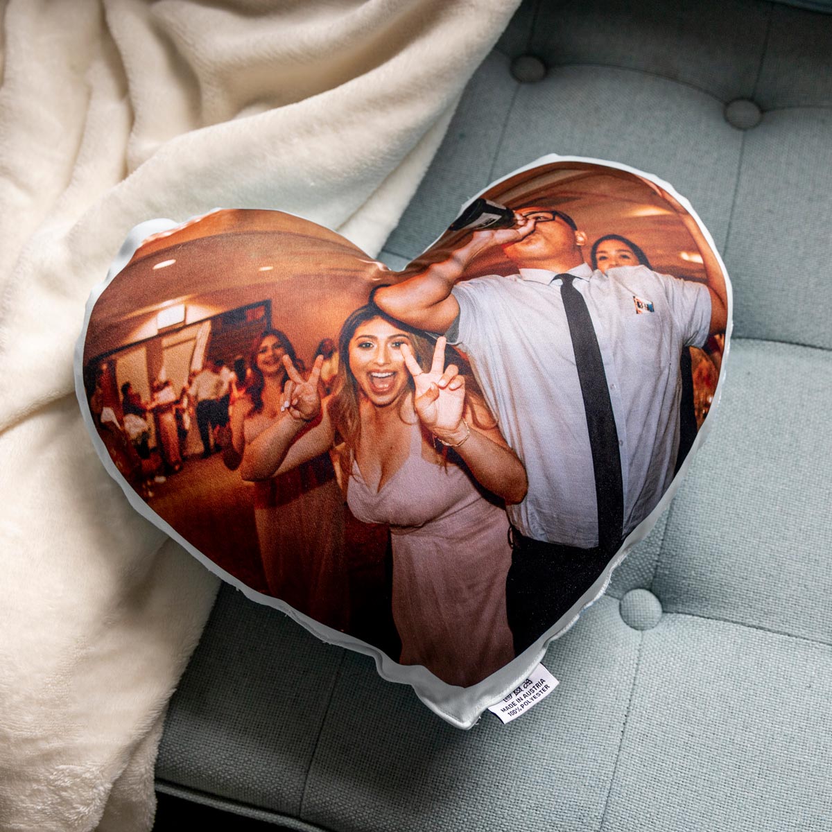 Cuscino Cuore Personalizzato con Foto