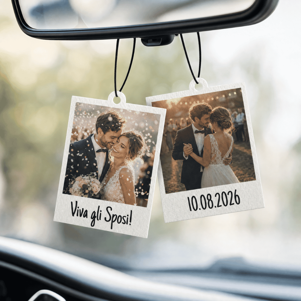 Profumatore Auto Personalizzato in Stile Polaroid Set da 2
