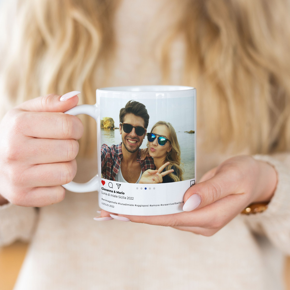 Tazza Personalizzata in Stile Instagram