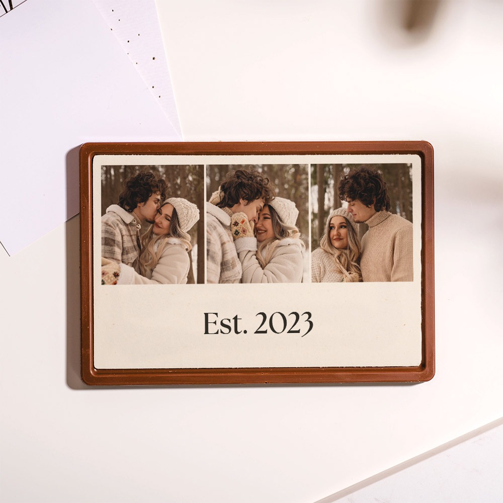 Cioccolatini Personalizzati Biglietto d‘Auguri con Collage di Foto e Testo, Regali San Valentino, Regali Foto, Regali Divertenti, Regali Romantici, Regali di Matrimonio, Regalini, Regalo, Idee Regalo