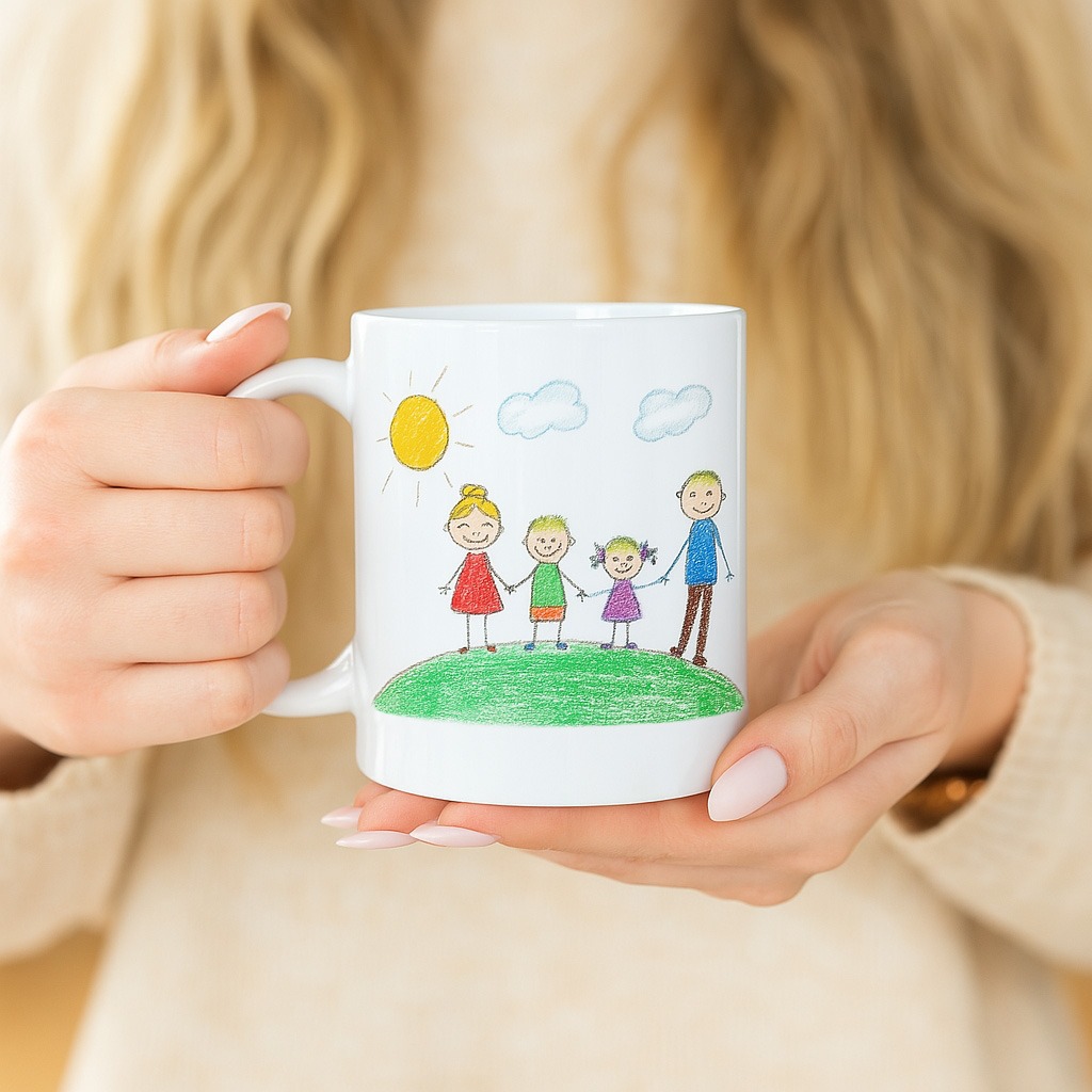 Tazza Personalizzata con Disegno dei Bambini