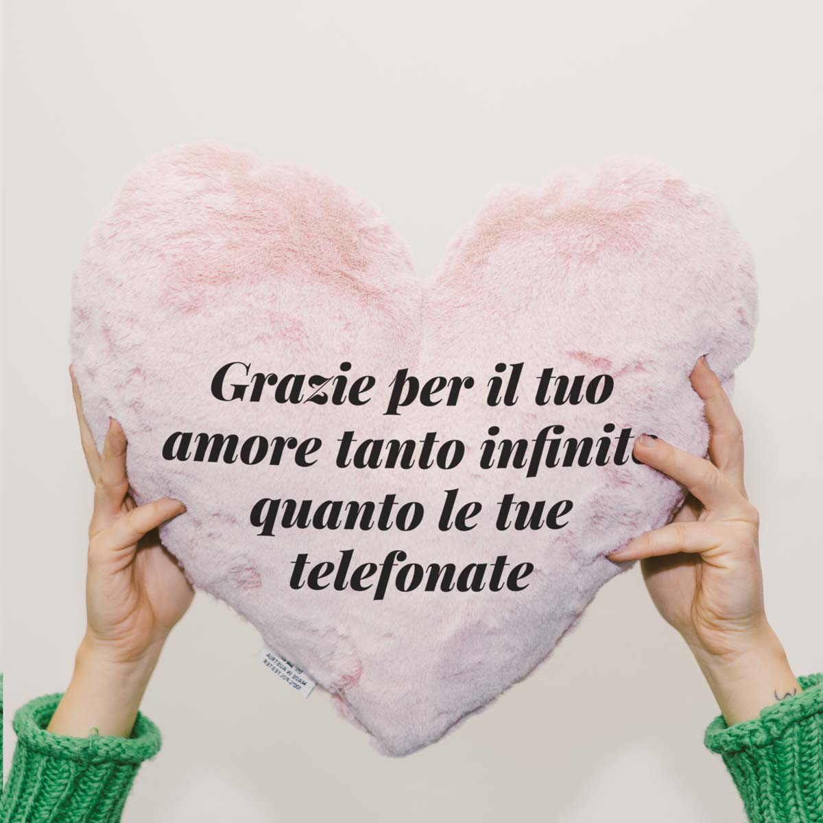 Cuscino Cuore Personalizzato in Peluche con Foto